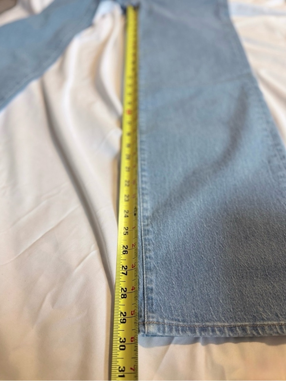 DENIM FORUM Remy Hi Rise Wide 26 True Super Light Blue - Picture 9 of 10